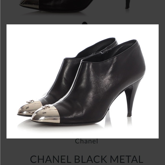 Chanel metal cap toes booties 41 - Picture 6 of 8